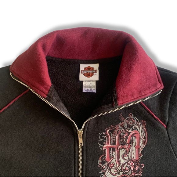 Harley-Davidson Women’s Vintage Zip Front Sweater - Medium - Picture 3 of 6